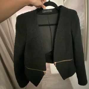 Zara blazer with gold zipper